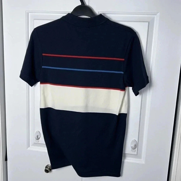NWT -SELECTED HOMME  polo shirt ,organic cotton, bold stripes,blokecore,preppy - Picture 4 of 6